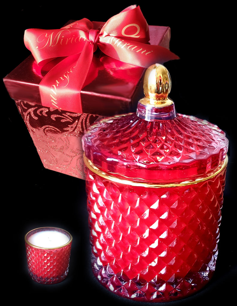 8oz/227g AQABA Classic Scented Soy, in Festive AQABA Glass