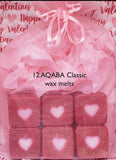 VALENTINE GIFT BOX WITH PURCHASE: AQABA CLASSIC with 12 heart wax melts, travel/home plug-in warmer and glass holder